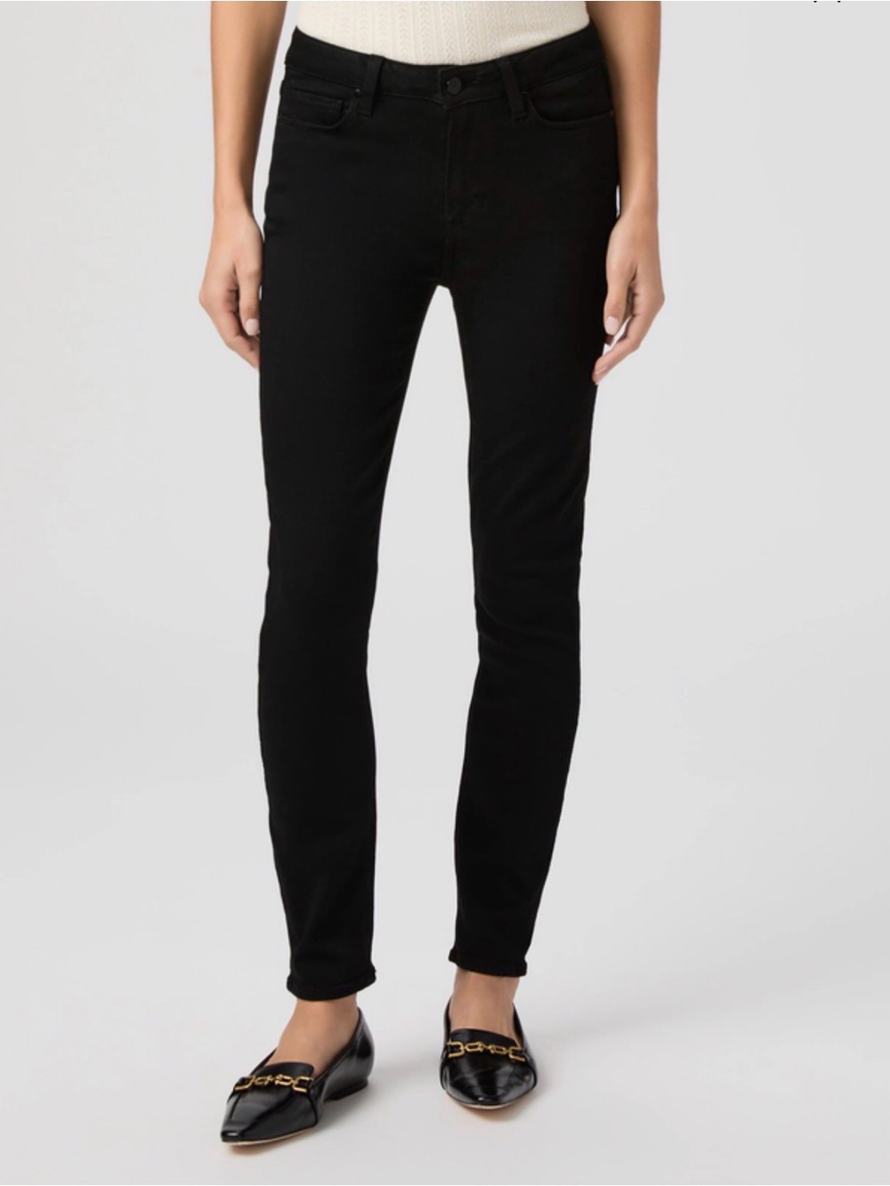 PAIGE Hoxton High Rise Skinny Jeans Women’s 28 Black Stretch Made USA - Picture 2 of 7